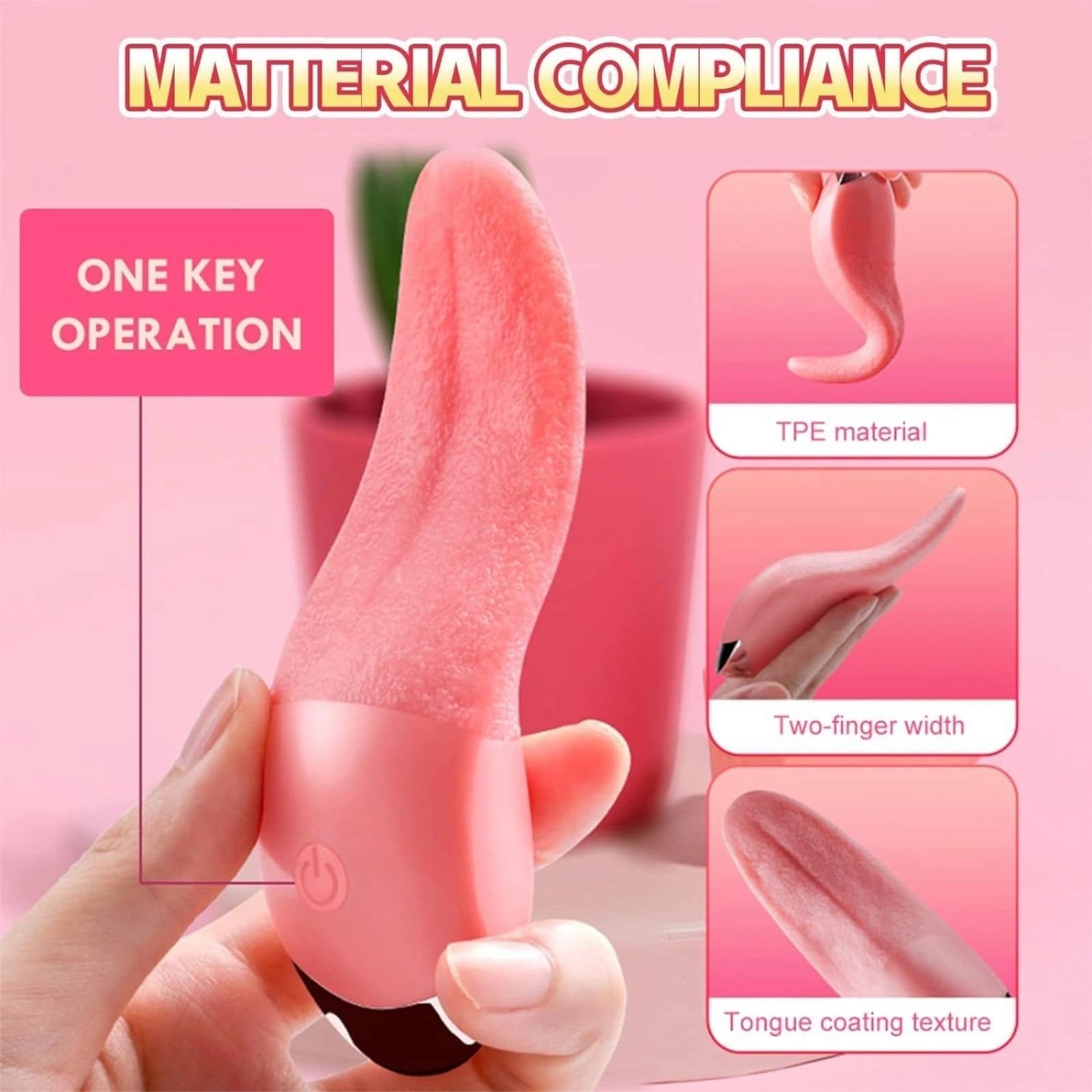 Clitoral Licking Vibrator, Heated Tongue Vibrator with 10 Vibration Modes,using for Vaginal Anal Breast Vibrator - Image 6