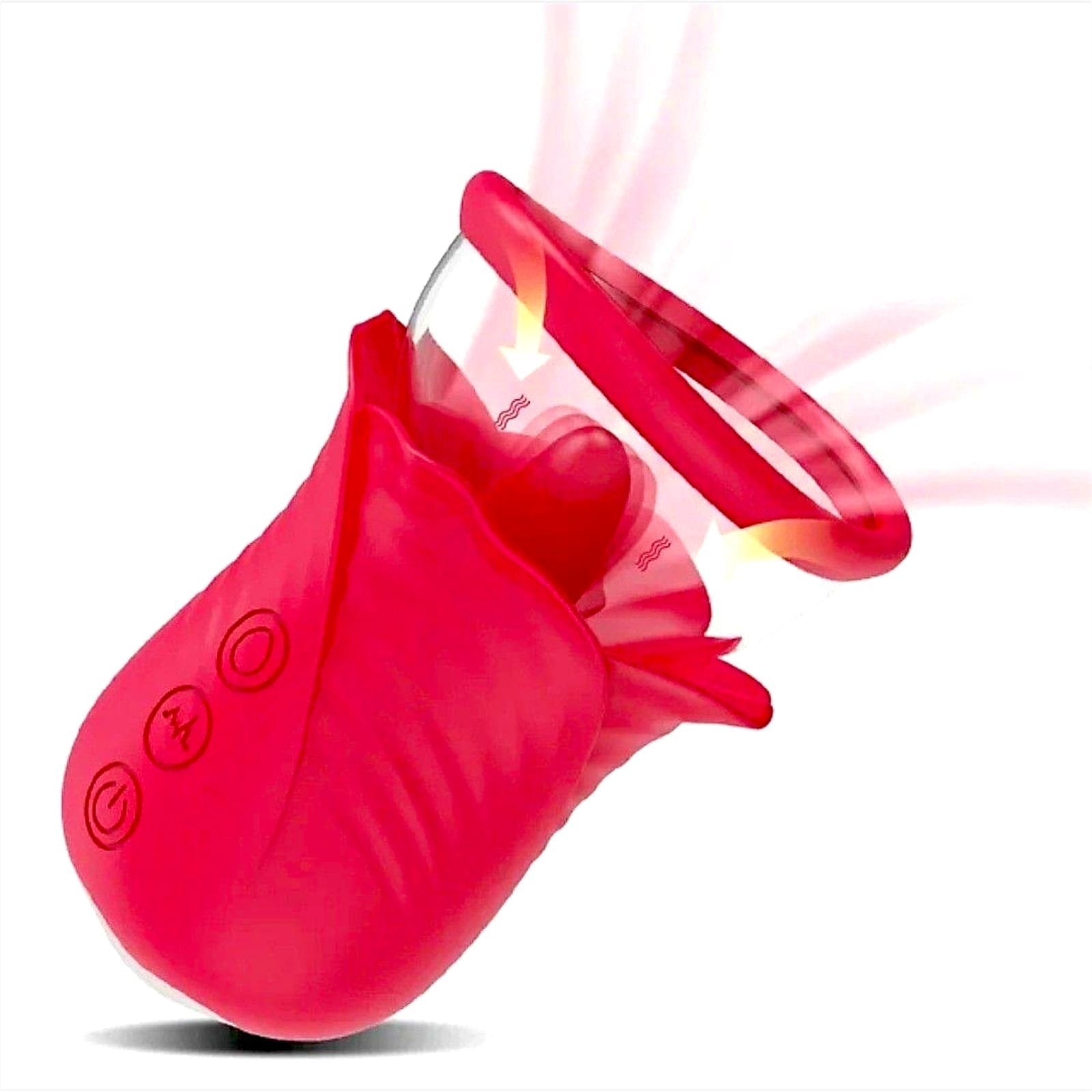 Licking and sucking vibrator