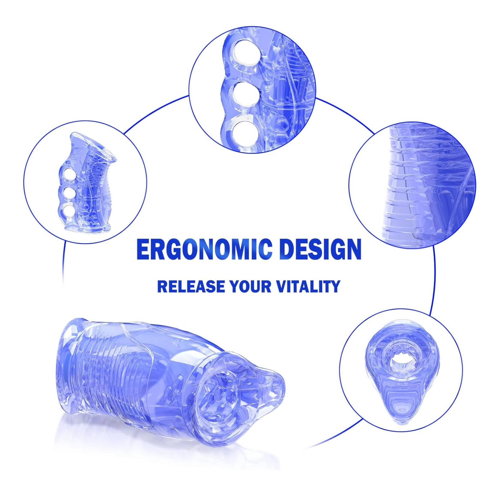 Soft Stretchy Hand Stroker for Men – Textured Pleasure Sleeve - Image 4