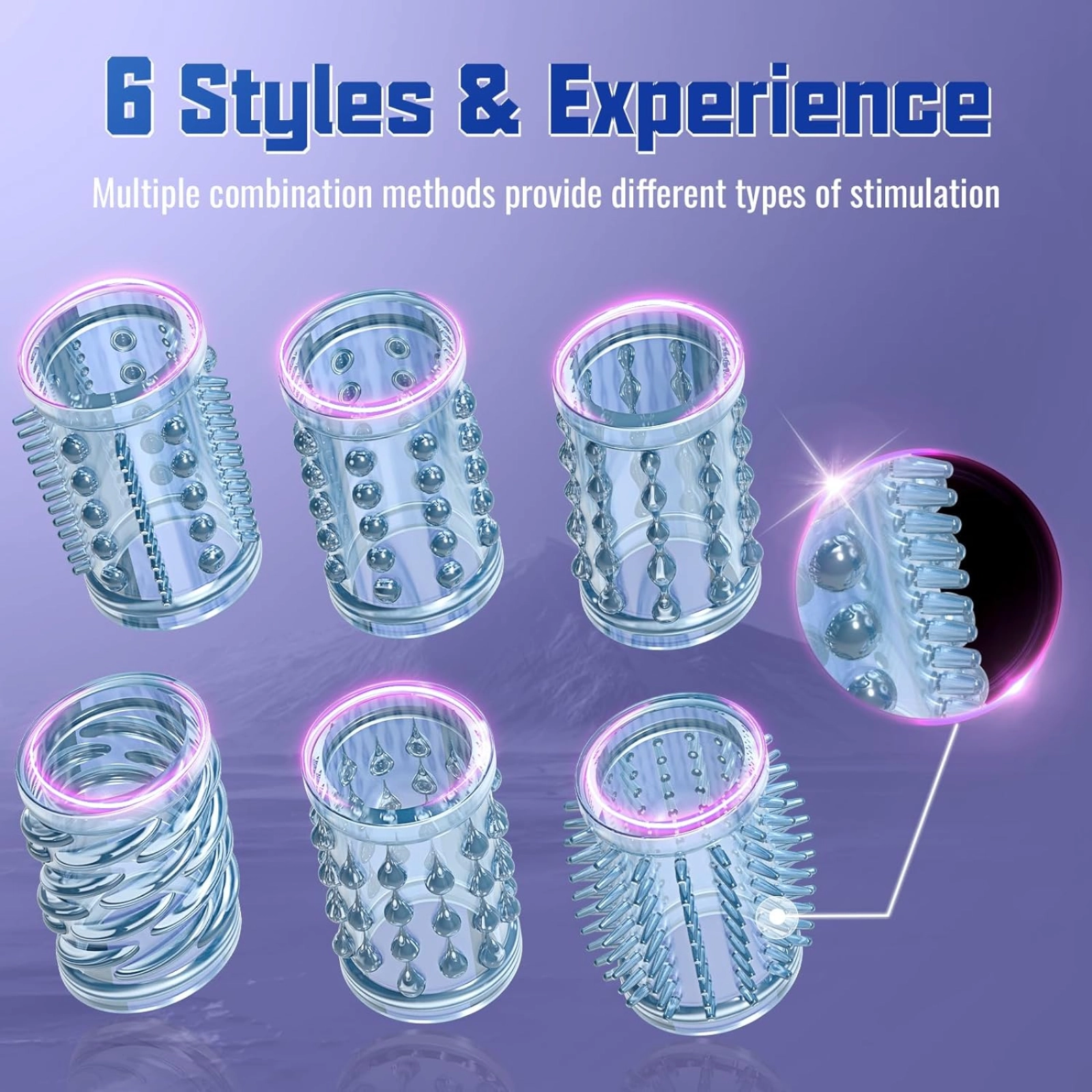 Penis Rings set Reusable silicone extender – High Elastic Cock Rings for Long-Lasting Erection & Performance - Image 2