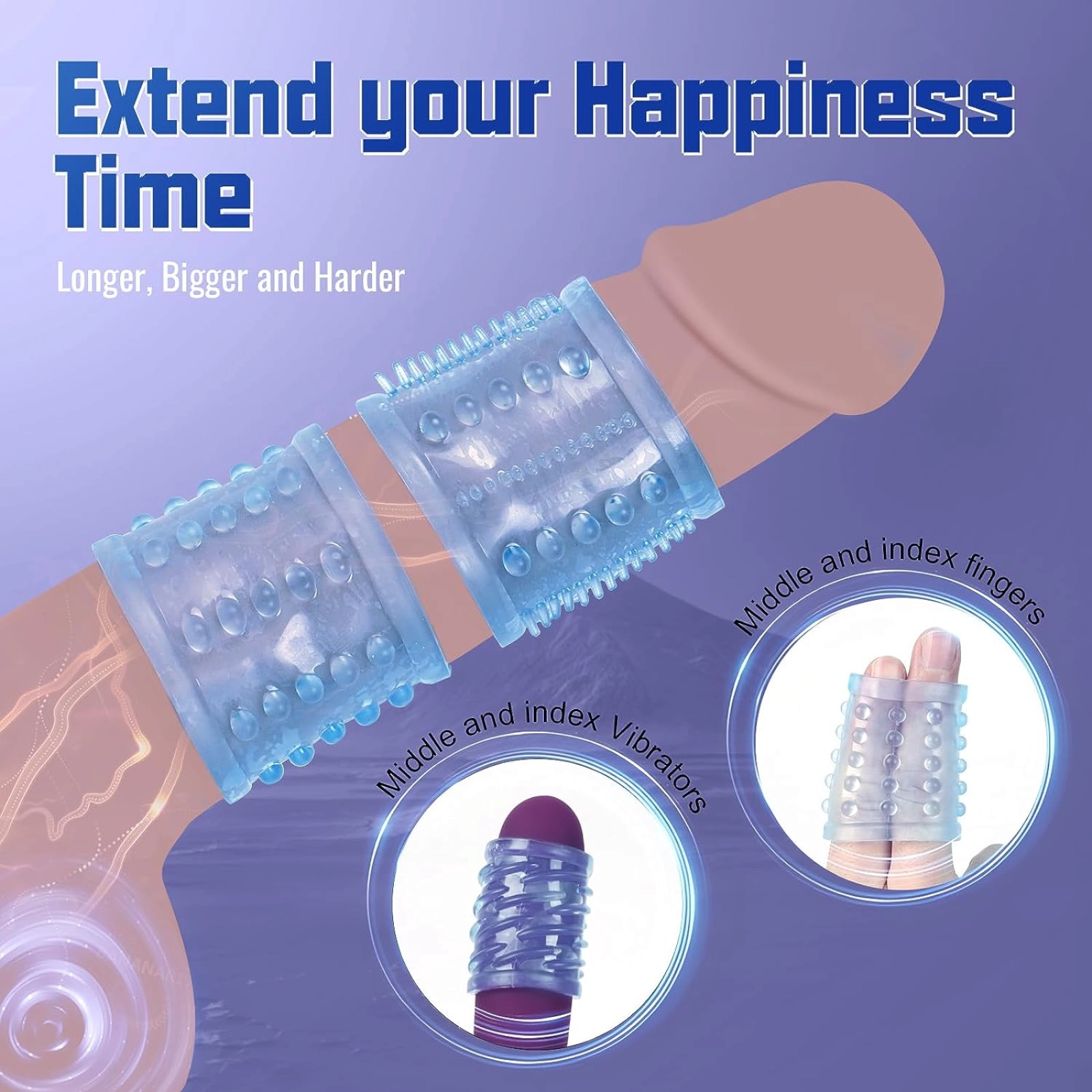 Penis Rings set Reusable silicone extender – High Elastic Cock Rings for Long-Lasting Erection & Performance - Image 3