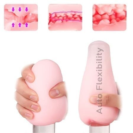 Male Masturbator Egg – Ultra Soft 3D Textured Pocket Pussy Stroker, Stretchable Realistic Vagina Cup - Image 4