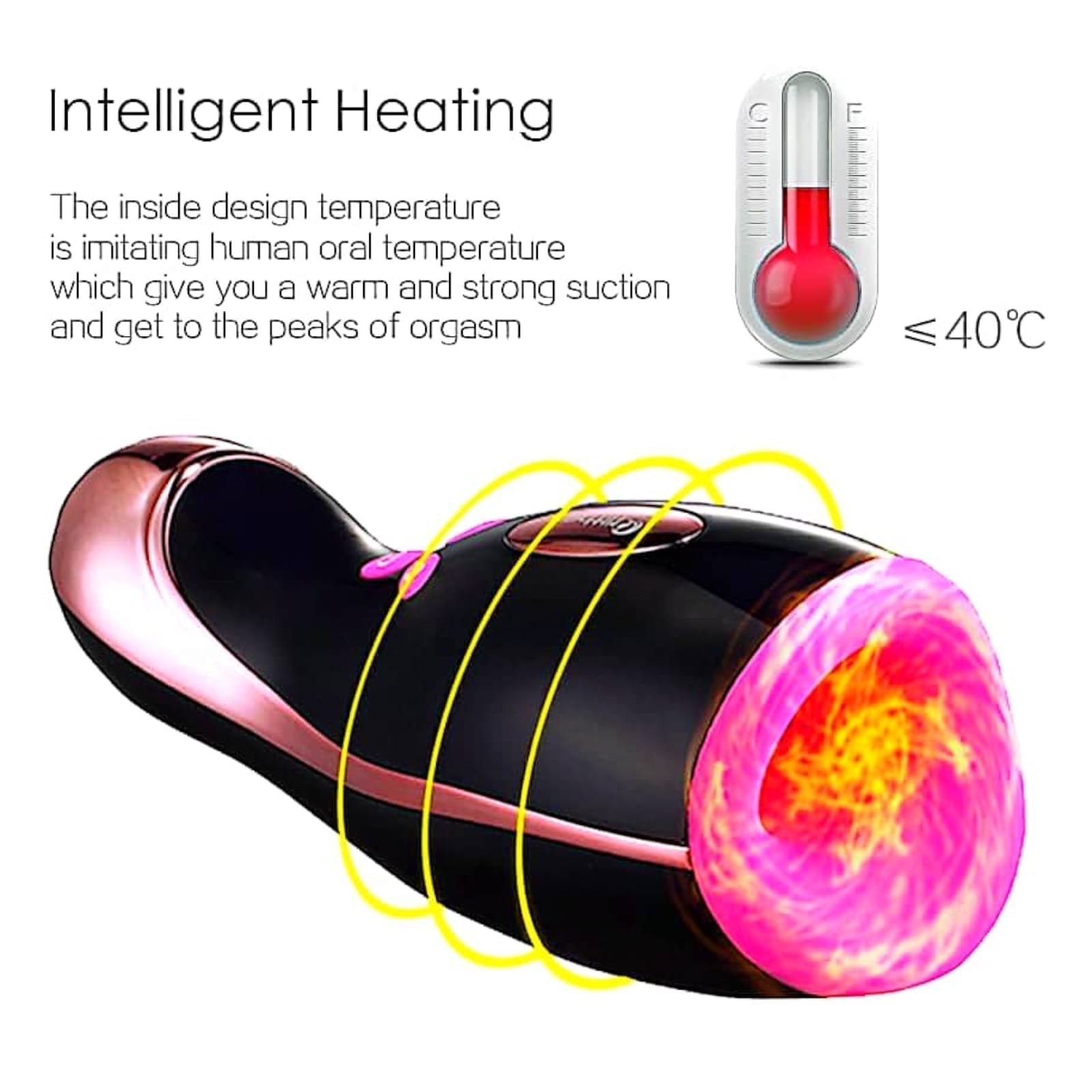 Sucking & Vibrating Penis Enlarger Masturbator Cup with smart worming - Image 6