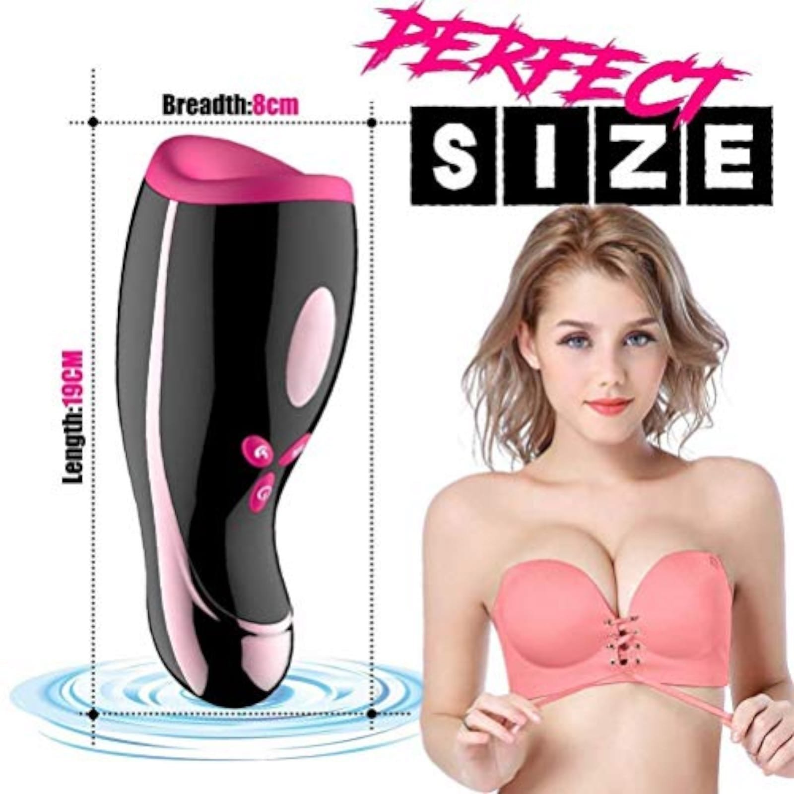 Sucking & Vibrating Penis Enlarger Masturbator Cup with smart worming - Image 3