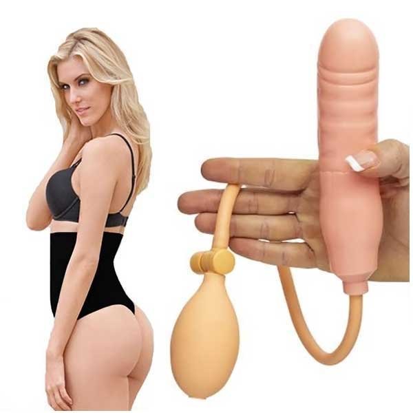 Inflatable Anal Dildo with Balloon Pump for Beginners and Couples