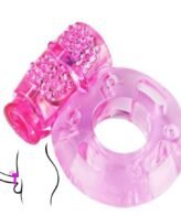 Silicone Vibrating Penis Ring with Clit Stimulator for Men